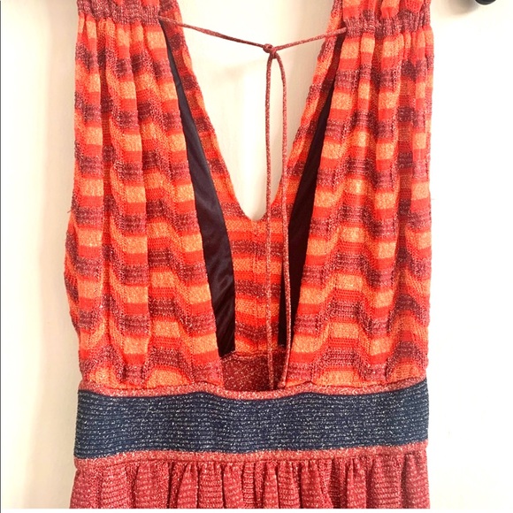 MISSONI Chevron Lurex Shimmer Zig Zag Knit Low-Back Dress - Picture 6 of 8